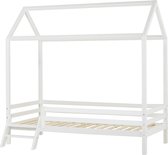 Hoppekids ECO Dream Huisbed met ladder 90x200 cm, Wit