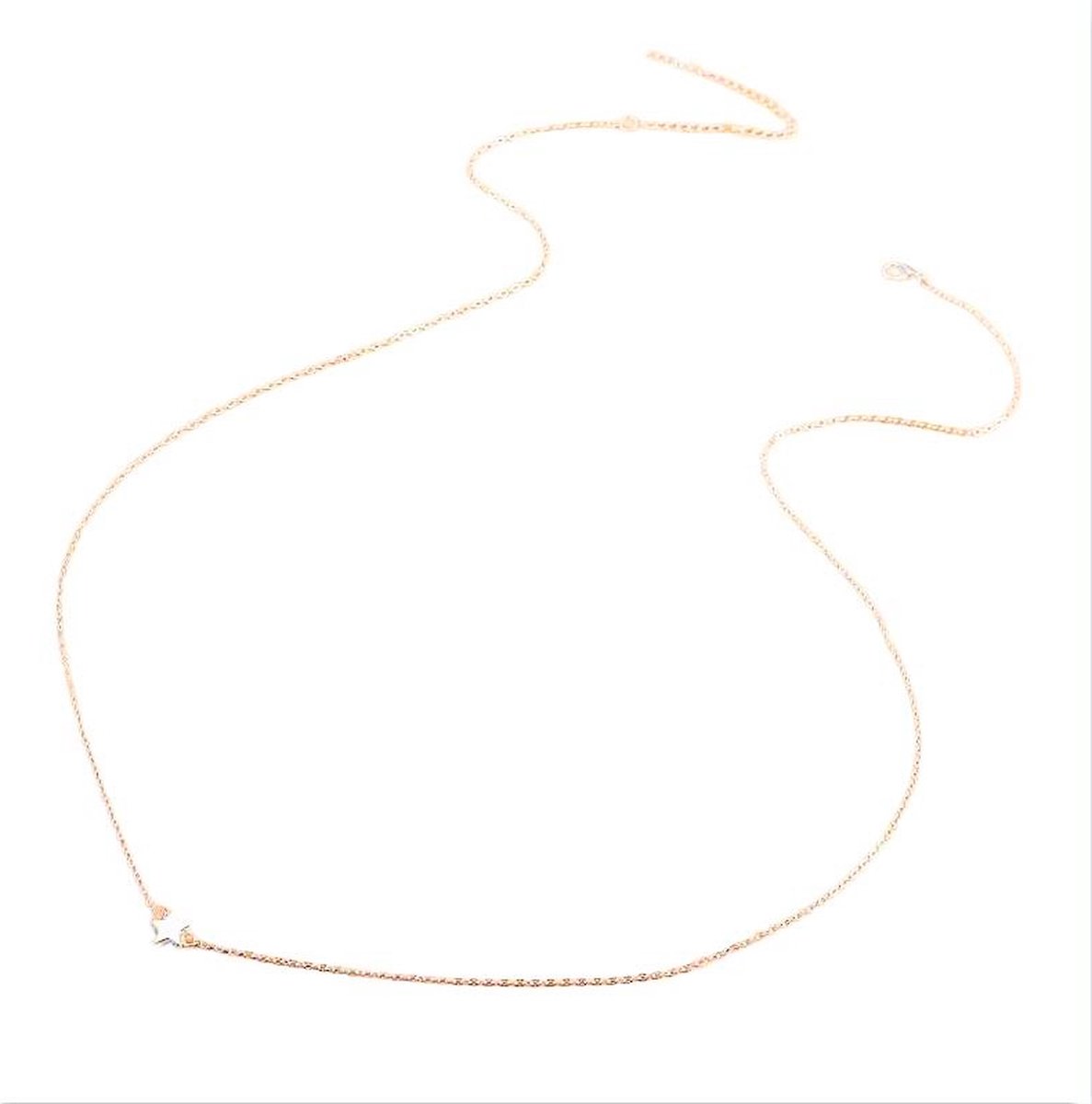 Belly chain - buik ketting - taille ketting - heupketting - boho - 78 + 11 cm - goudkleurig - Ster