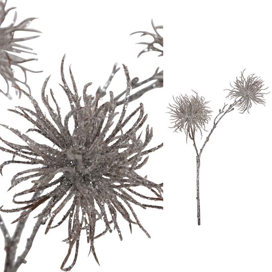PTMD Twig Plant Witch Hazel Kunsttak - 23 x 18 x 46 cm - Taupe/zilver
