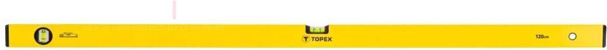 Topex 500 Serie - Aluminium Waterpas - 120 cm - 2 Libellen - Nauwkeurigheid +/- 1 mm/m
