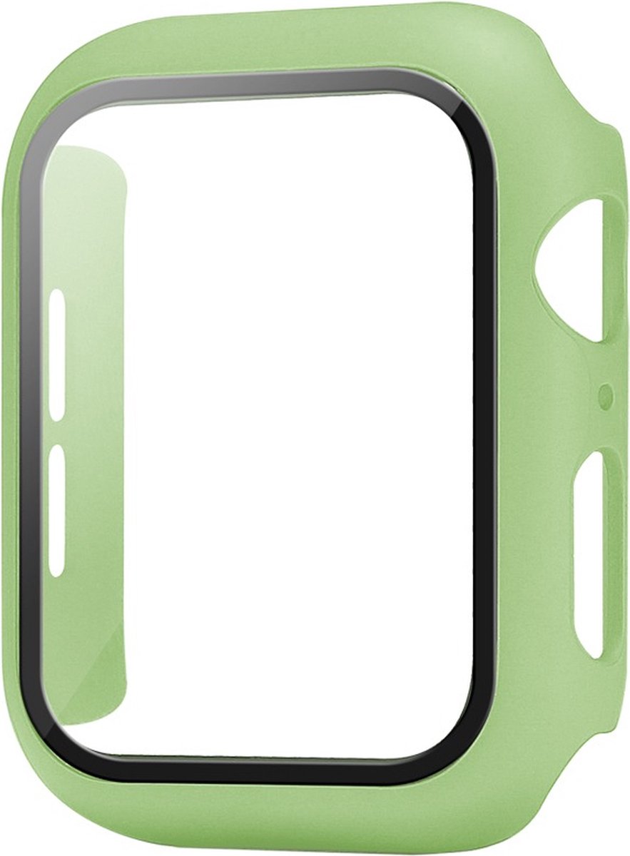 EP Goods - Full Cover/Hoesje - Screen Protector - Geschikt voor Apple Watch Series 1/2/3 42mm - Hardcase - Protection - Groen