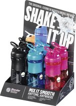 BlenderBottle Shaker "Sportmixer", 820 ml, Tritan-materiaal, zwart, blauw, pink, 6 stuks
