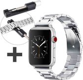 iMoshion Stalen bandje met Horlogeband inkorter Geschikt voor Apple Watch Series 1 / 2 / 3 / 4 / 5 / 6 / 7 / 8 / SE - 38 / 40 / 41 mm - Zilver