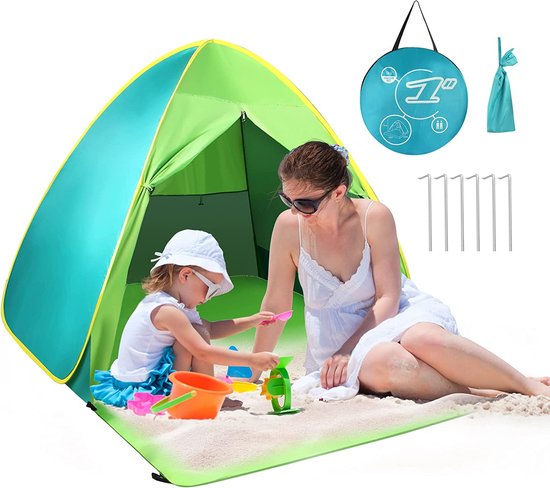 Pop Up tente de plage tente de plage camping UV 50+ protection UV
