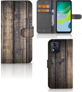 GSM Hoesje Motorola Moto E13 4G Leuk Case Cadeau voor Mannen Steigerhout
