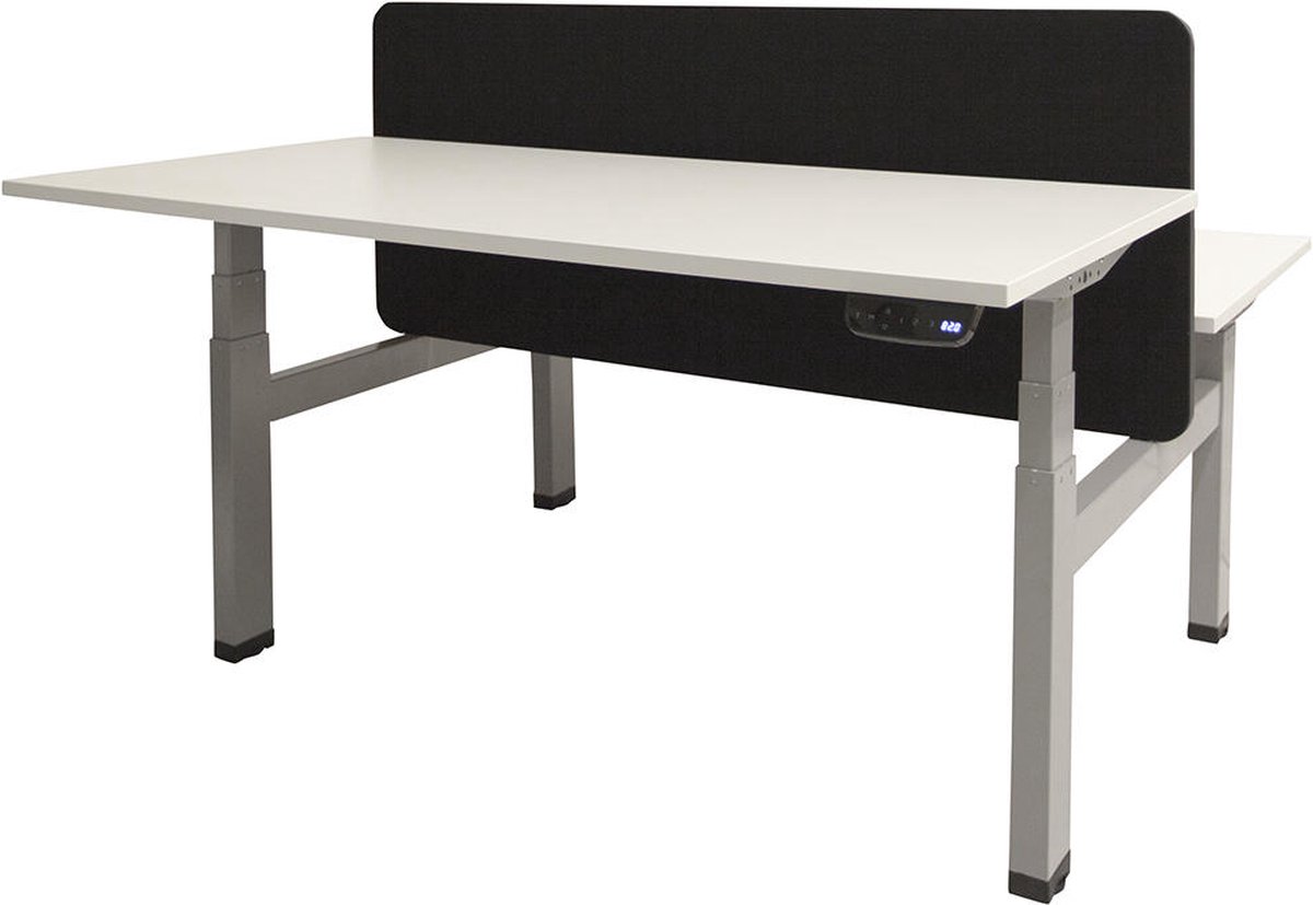 Schaffenburg Bureau Assis-debout Dextro Plus Duo Electrique 140x80 Ch  Robson- Blanc