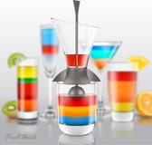 Final Touch - Outil de superposition de boissons à cocktails Rainbow Bar