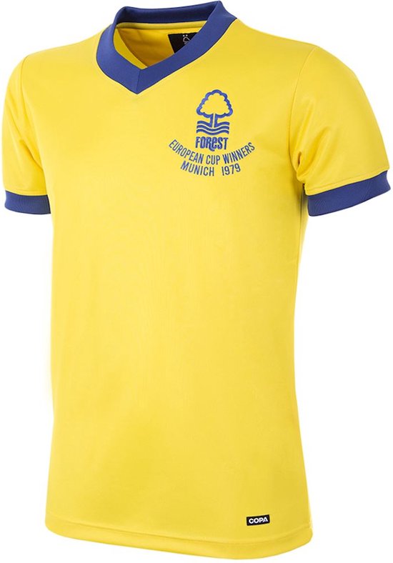 COPA - Nottingham Forest 1979-1980 Away Retro Voetbal Shirt - Geel