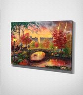 Central Park - 60 x 40 cm - Schilderij - Canvas - Slaapkamer - Wanddecoratie  - Slaapkamer - Foto op canvas