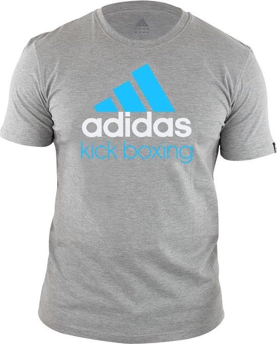 bol.com | adidas Community T-Shirt Grijs/Blauw Kick Boxing maat 152