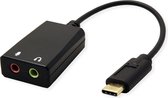 VALUE USB type C - Adaptateur Audio 2x 3,5 mm, Male/ Femelle, 0 m