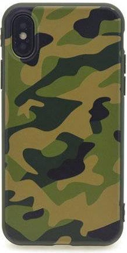 tekort Vreemdeling venster ShieldCase Leger camouflage hoesje silicone iPhone X / Xs | bol.com