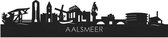 Skyline Aalsmeer Zwart hout - 120 cm - Woondecoratie - Wanddecoratie - Meer steden beschikbaar - Woonkamer idee - City Art - Steden kunst - Cadeau voor hem - Cadeau voor haar - Jubileum - Trouwerij - WoodWideCities