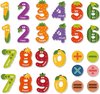 Afbeelding van het spelletje 26 Delige - Schattige Magnetische Cijfers - voor Whiteboard - Leerzame Peuterspeelgoed - voor 3-jarigen - Grote Koelkastmagneten voor Kinderen - Magnetisch Educatief Speelgoed - Kleuterschool - Reken Magneet Spel - Groenten En Vruchten Thema