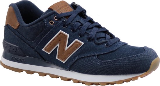 New Balance 574 Classics Traditionnels Sportschoenen - Maat 44.5 - Mannen - blauw/bruin/wit New Balance 574 Classics Traditionnels Sportschoenen - Maat 44.5 - Mannen - blauw/bruin/wit