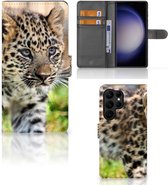 GSM Hoesje Samsung Galaxy S23 Ultra Beschermhoesje met foto Baby Luipaard