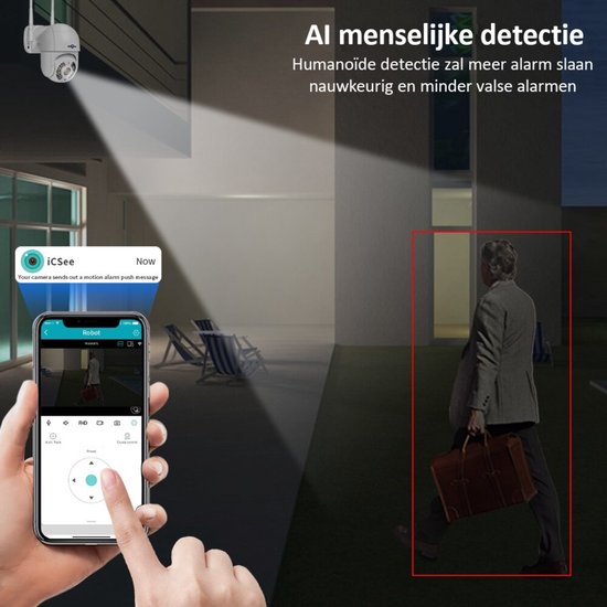 Bolture Buiten Camera Met Nachtzicht - Buitencamera Wifi Met App - IP Camera - Beveiligingscamera - Draadloos - 2MP - 64GB SD Kaart van Merkloos — afbeelding 3