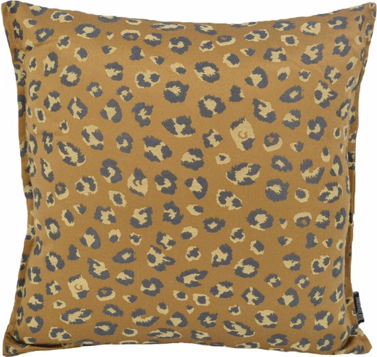 Sierkussen Jacquard Leopard Gold/Brown | 45 x 45 cm | Polyester