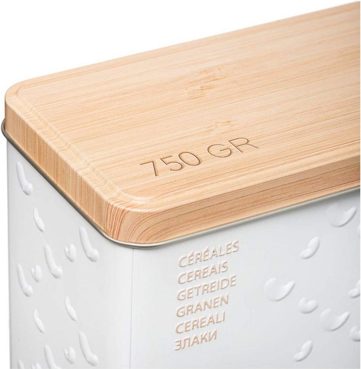 Multi-functionele Kist Nature Scandi Metaal Wit 750 g