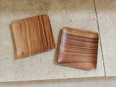 Kinta houten bord vierkant - 25 cm - fair trade