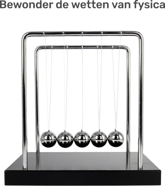 Newton cradle XL - Hoogwaardige Newton Pendel - Pendulum - Ballen - Decoratie