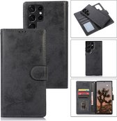 Bookcase Samsung Galaxy S23 Ultra | Hoogwaardig Pu Leren Telefoonhoesje | Lederen Wallet Case | Zwart