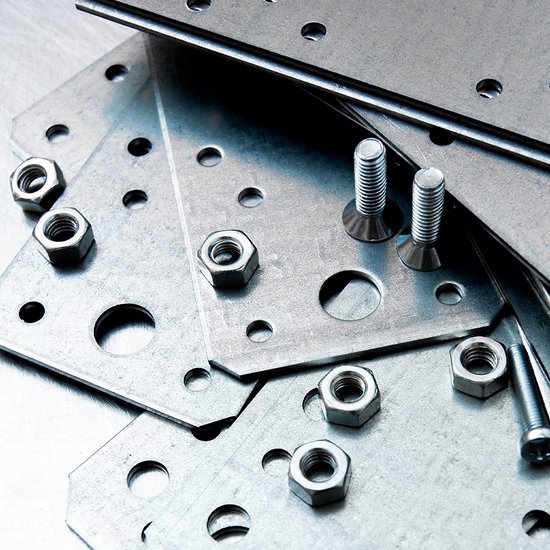 CCLIFE - 425 pièces - Vis de Set avec M4 - M5 - M6 - M8 - Tête cruciforme - Vis à tête fraisée DIN 965 - Bouton plat - Acier galvanisé - Punaises - Vis et fixations - Jeux de boulons et écrous