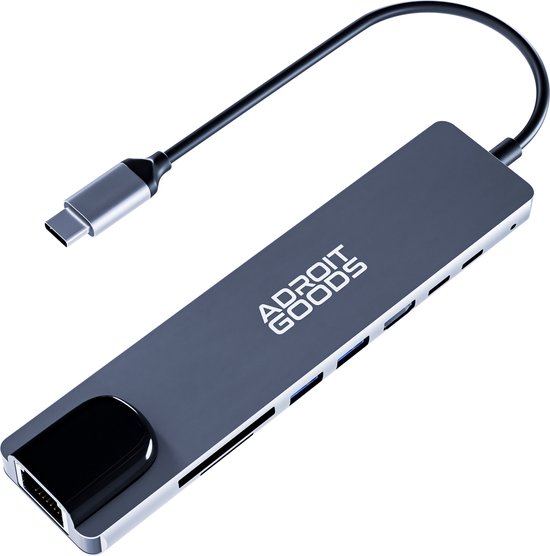 AdroitGoods 8 in 1 Usb C Hub Usb C Adapter Apple Usb naar Hdmi