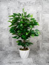 Ficus Benjamina - kunstplant - hoogte van 75 cm - inclusief pot