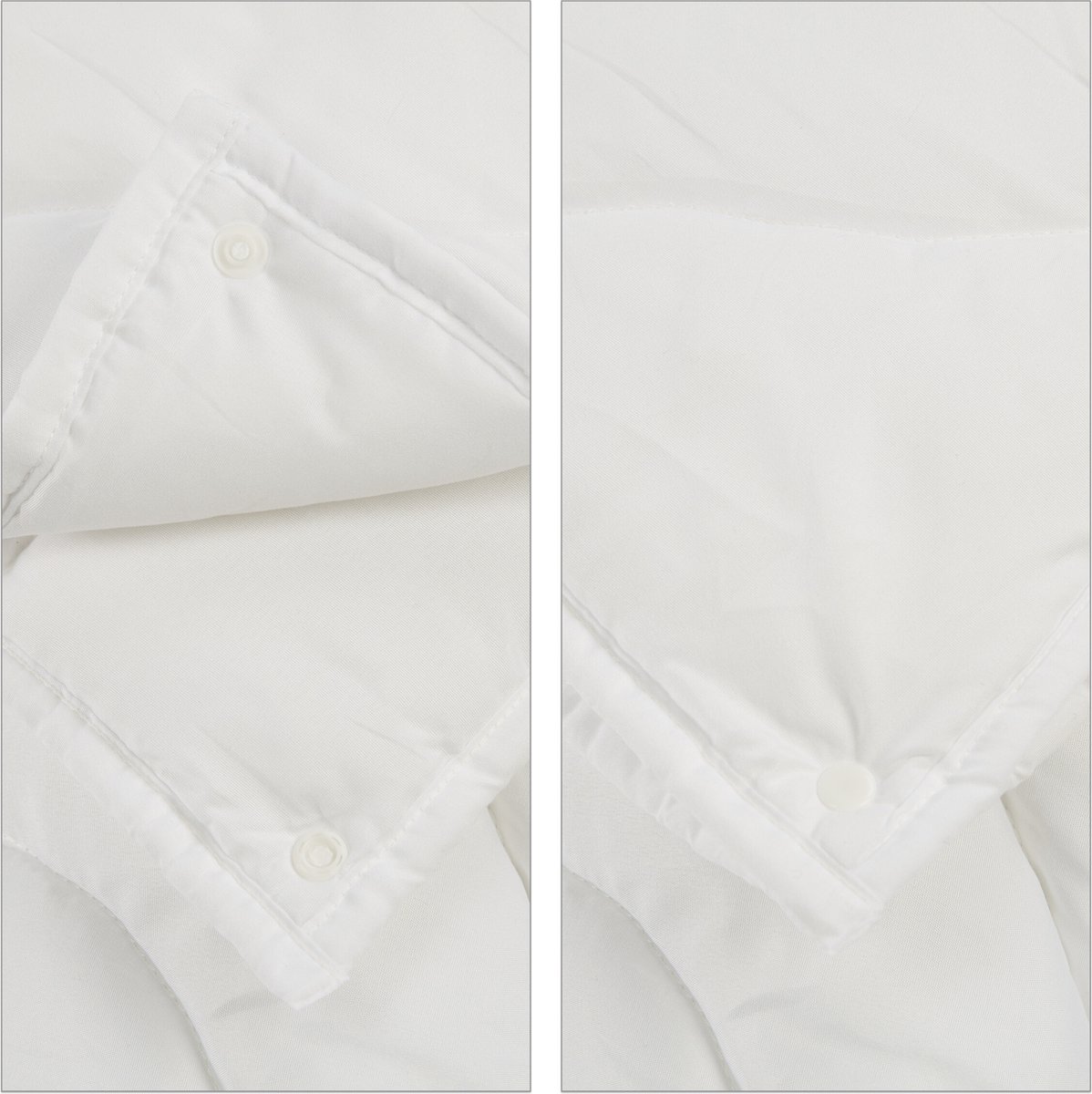 4 seizoenen dekbed - Oeko-Tex Standard 100 - polyester - zacht winter- en zomerdekbed - 155 x 220 cm - wit thumbnail 4