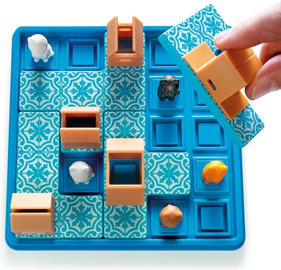SmartGames - Cats & Boxes - 60 opdrachten - Denkspel voor één speler - Katten - compact