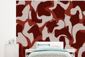 Behang - Fotobehang Abstract - Bruin - Kleuren - Pastel - Breedte 375 cm x hoogte 300 cm - Behangpapier