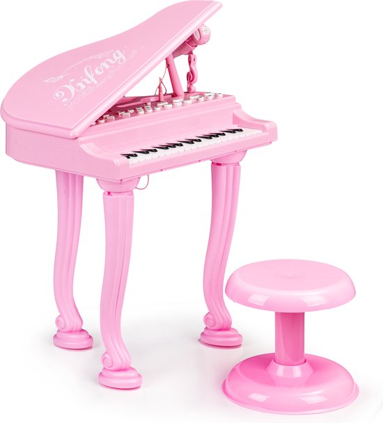 vidaXL Piano avec 37 Touches et Tabouret Microphone Jouet Enfants Instrument