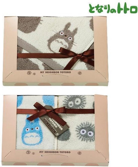 Ghibli - Mon voisin Totoro - Boîte cadeau de 3 serviettes de bain Totoro & Noiraudes
