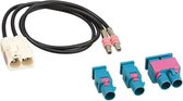 Antenne Adapter Set Dubbel-FAKRA (w) > 1x Dubbel / 2x Enkel