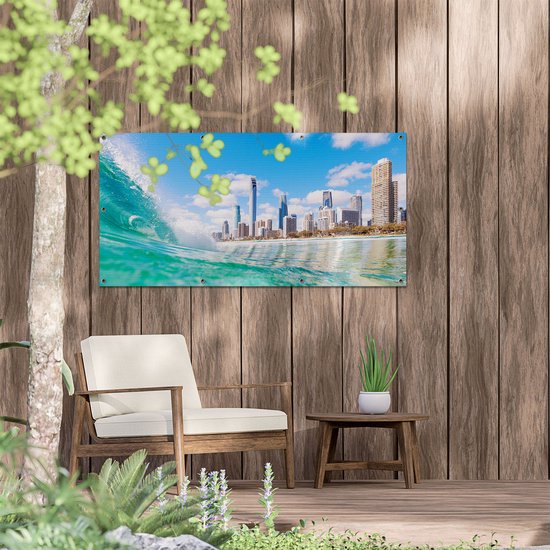 Gards Tuinposter Golf aan de Gold Coast - 120x60 cm - Tuindoek - Tuindecoratie - Wanddecoratie buiten - Tuinschilderij