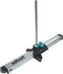 Een wolfcraft profielkopieermachine met een verticale staaf en schuifmechanisme, op een witte achtergrond.