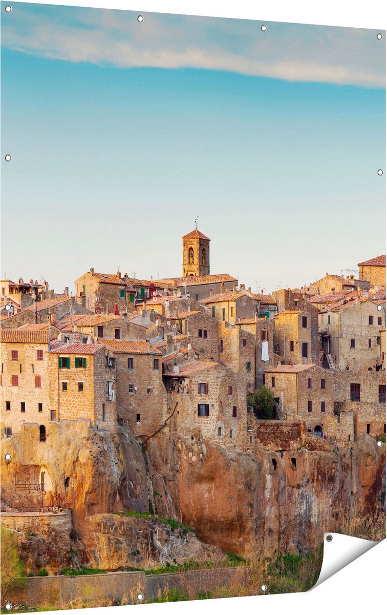 Gards Tuinposter Oude Stad in Toscane, Itali� - 120x160 cm - Tuindoek - Tuindecoratie - Wanddecoratie buiten - Tuinschilderij Multikleur