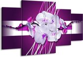 Peinture sur toile Orchidée | Violet, blanc | 160x90cm 4 Liège
