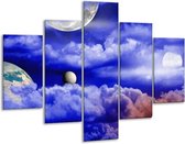 Peinture sur verre Planète | Bleu blanc | 100x70cm 5Liège | Tirage photo sur verre |  F001119