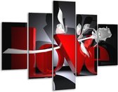 Conception de peinture sur verre | Rouge, gris, noir | 100x70cm 5Liège | Tirage photo sur verre |  F004336
