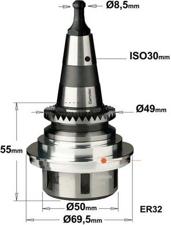 Spantanghouder M14x2 voor kolf 10-12-12.7 CMT, 796.141.00