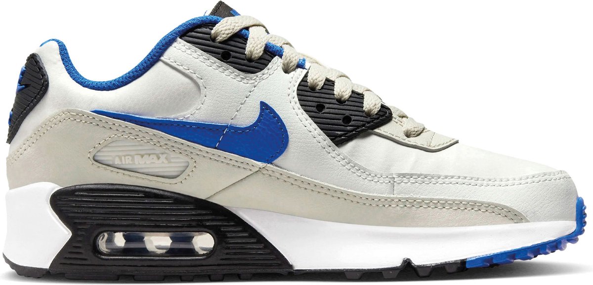 Nike Air Max 90 Wit - licht grijs - zwart - blauw