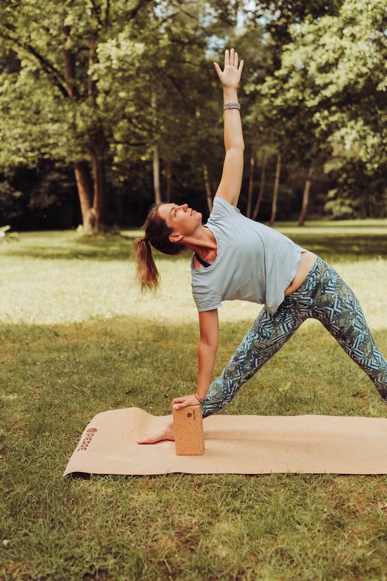 Pierre Sports - Yogablokken set van 2 - Kurk - Yoga en Pilates - Duurzaam Materiaal - Recycled van Pierre Sports — afbeelding 5
