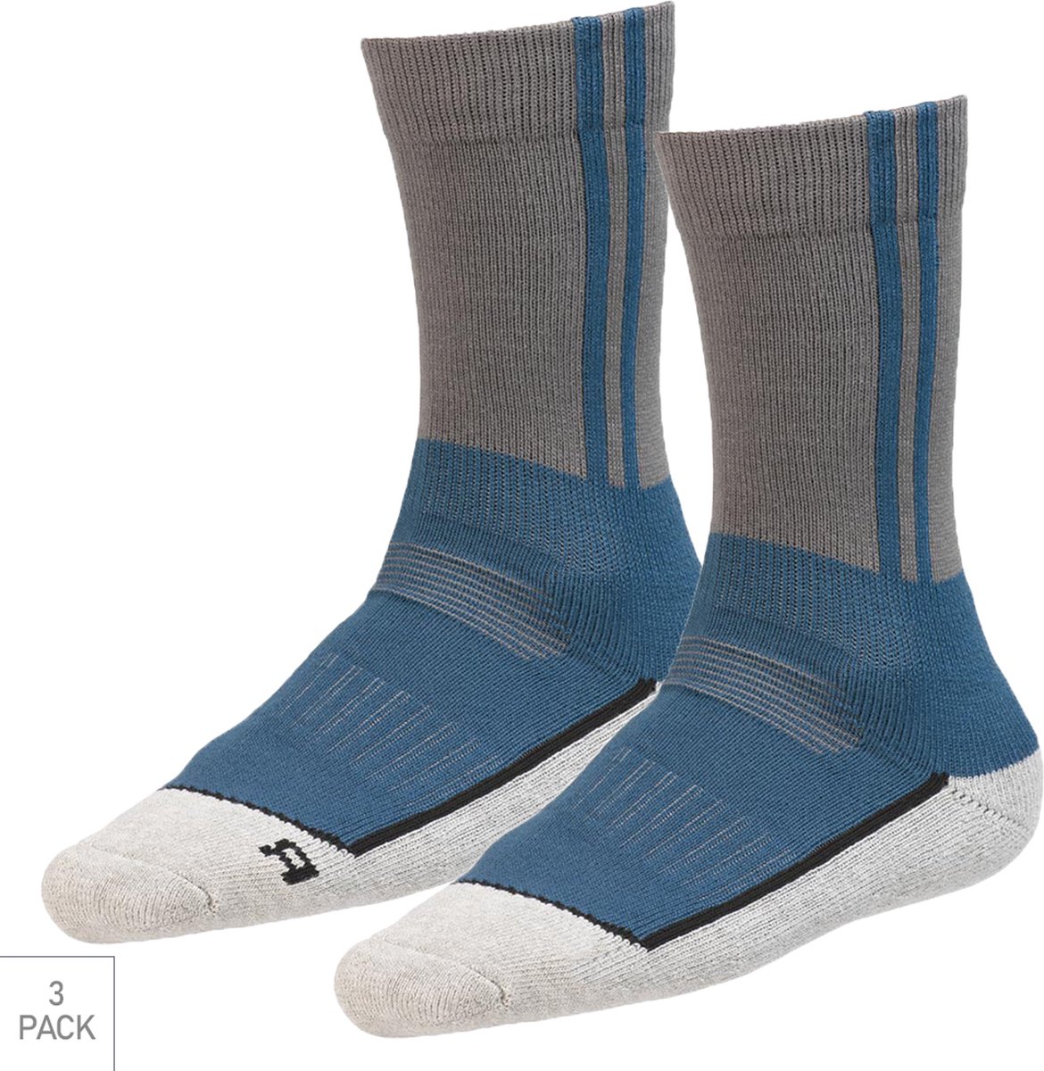 Bata Industrials - 3-Pack - Pro-Cool Werksokken - Ventilerend - Verkoelend - ESD - Heren / Dames - denim - 47-50 - 131313100