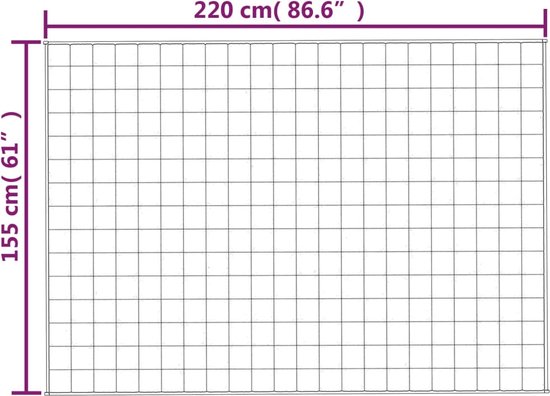 vidaXL Couverture lestée 11 kg Blauw 155x220 cm Couverture de couchage - Weighted Blanket - Dekbed à pression - Relaxation