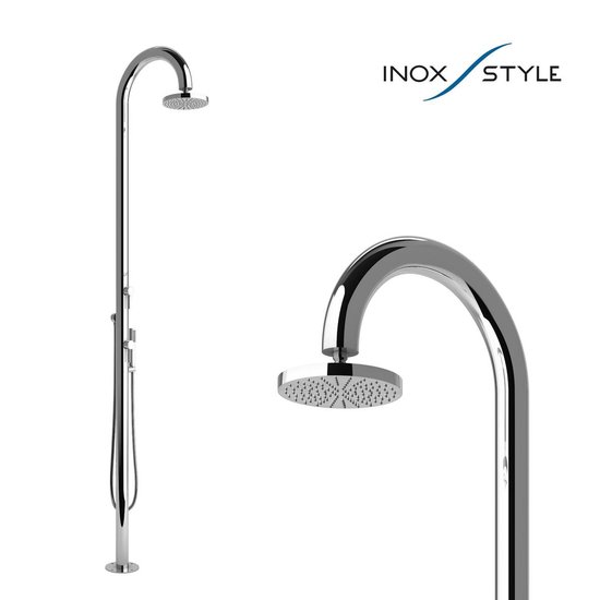 Semelle de douche extérieure en acier inoxydable 60 MMT Evo