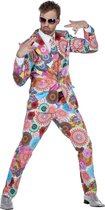 Hippie Kostuum | Spirit Flower Broek Multi Print Man | Maat 54 | Carnaval kostuum | Verkleedkleding