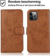 Mobiq - Magnetische 2-in-1 Wallet Case iPhone 14 Pro Max - bruin