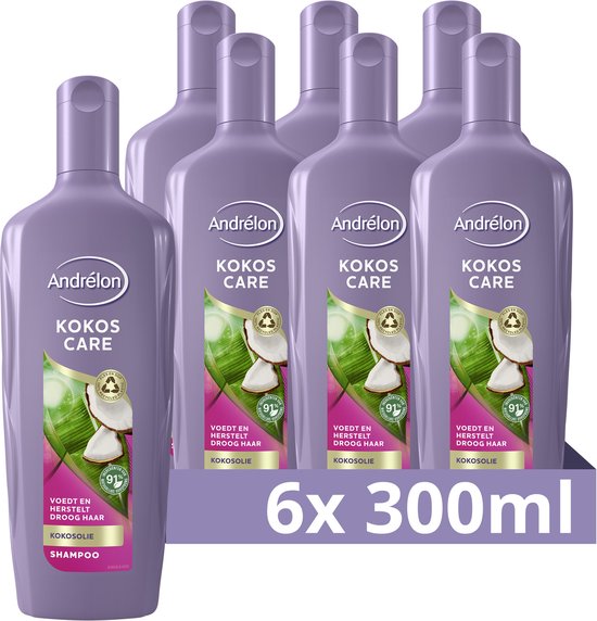 Andrélon Kokos Care Shampoo - 6 x 300 ml - Voordeelverpakking